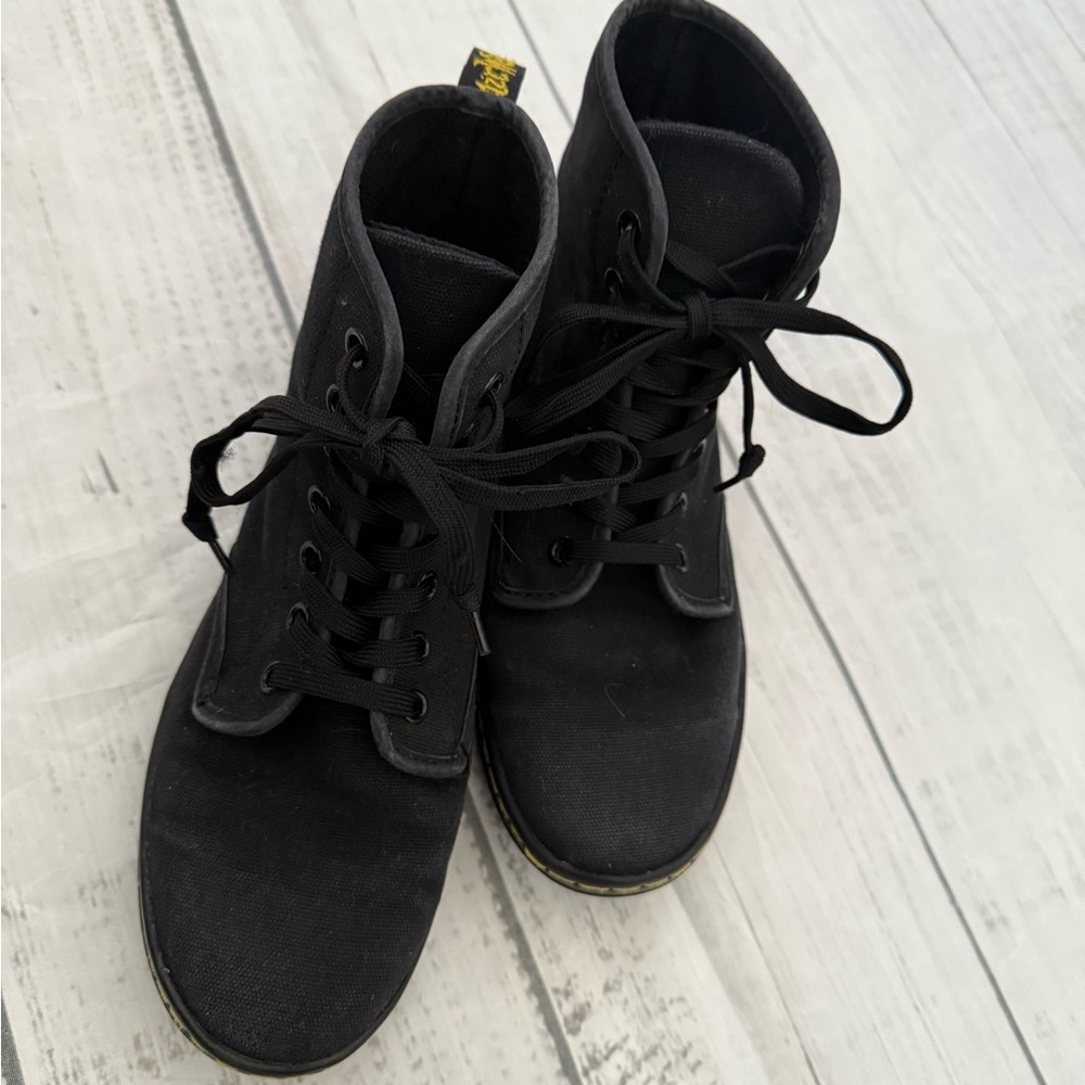 Dr. Martens Black Canvas Boots for Men/Women